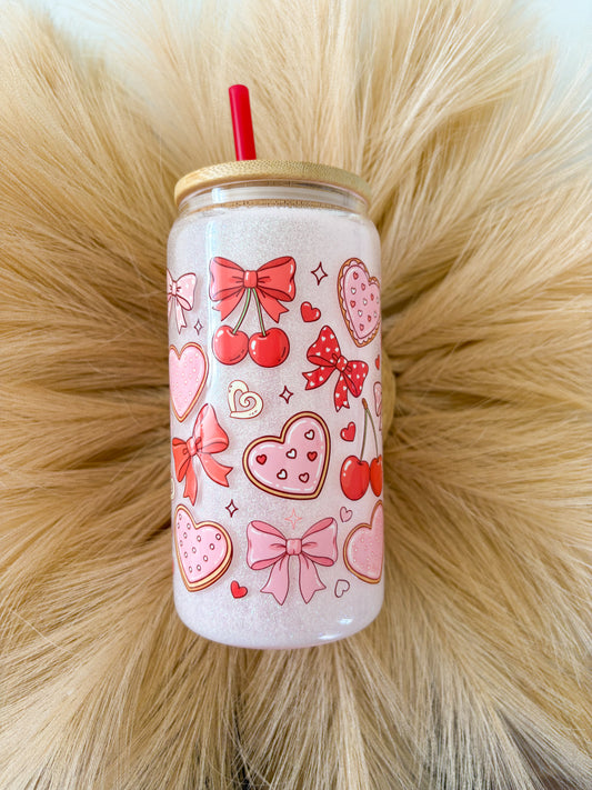 Hearts and bows 16oz